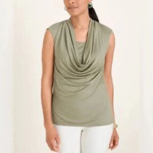 Chico’s neutral Cowl-Neck Top size XL (3) NWOT